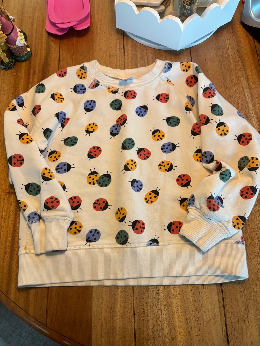 Hanna Andersson Ladybug French Terry Sweatshirt. 6-7T. Like new.